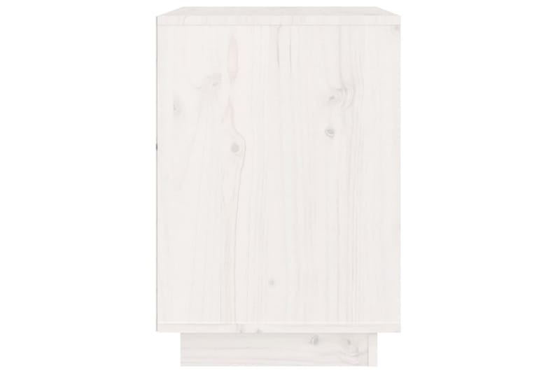 sengeborde 2 stk. 40x35x50 cm massivt fyrretræ hvid - Hvid - Sengebord