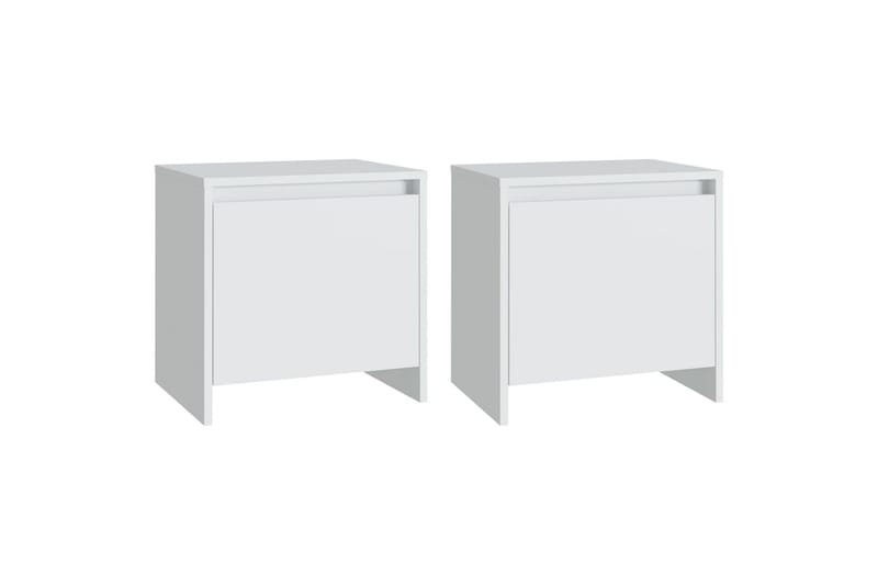 sengeborde 2 stk. 45x34x44,5 cm spånplade hvid - Hvid - Møbler - Borde - Aflastningsbord - Sengebord