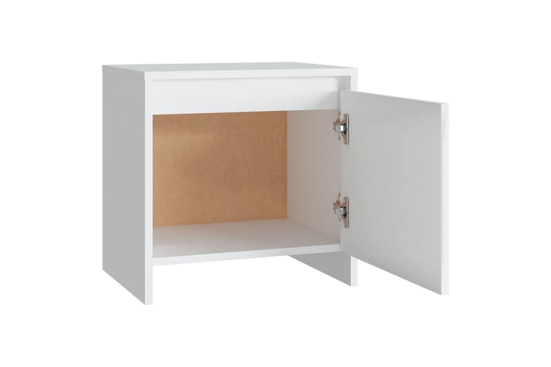 sengeborde 2 stk. 45x34x44,5 cm spånplade hvid - Hvid - Møbler - Borde - Aflastningsbord - Sengebord