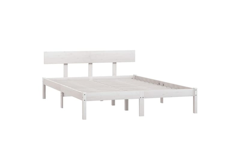 sengeramme 120x190 cm UK Small Double massivt fyrretræ hvid - Hvid - Møbler - Borde - Aflastningsbord - Sengebord