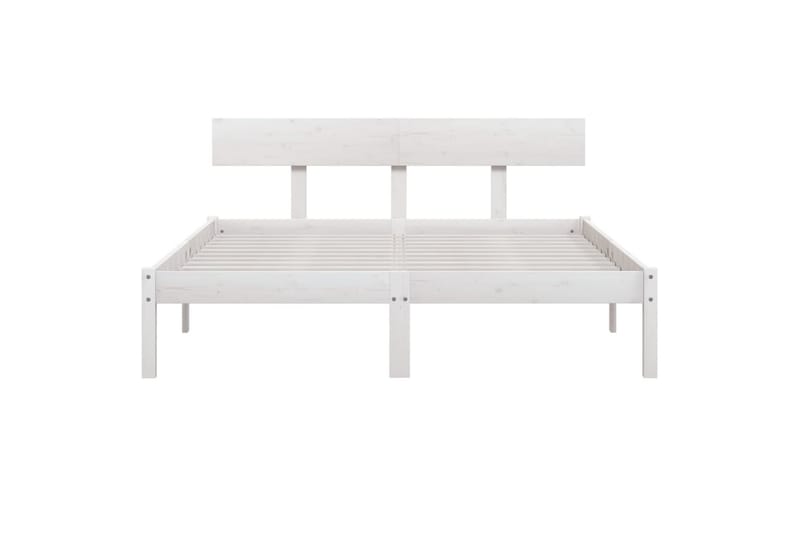 sengeramme 120x190 cm UK Small Double massivt fyrretræ hvid - Hvid - Møbler - Borde - Aflastningsbord - Sengebord