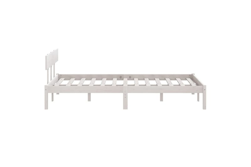 sengeramme 150x200 cm UK King massivt fyrretræ hvid - Hvid - Møbler - Borde - Aflastningsbord - Sengebord