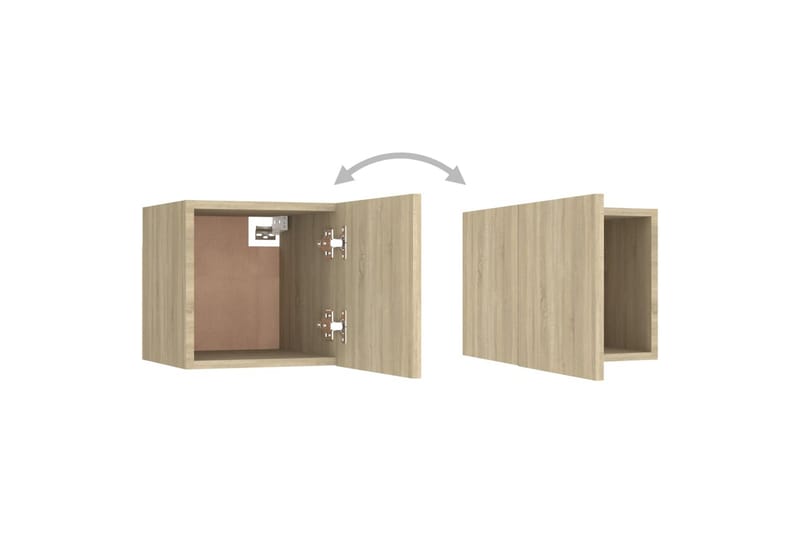 sengeskab 30,5x30x30 cm spånplade sonoma-eg - Brun - Møbler - Borde - Aflastningsbord - Sengebord