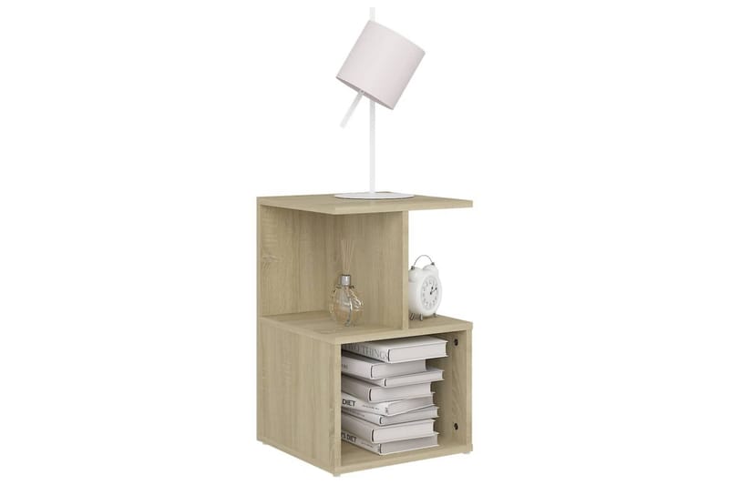 sengeskab 35x35x55 cm spånplade sonoma-eg - Brun - Møbler - Borde - Aflastningsbord - Sengebord