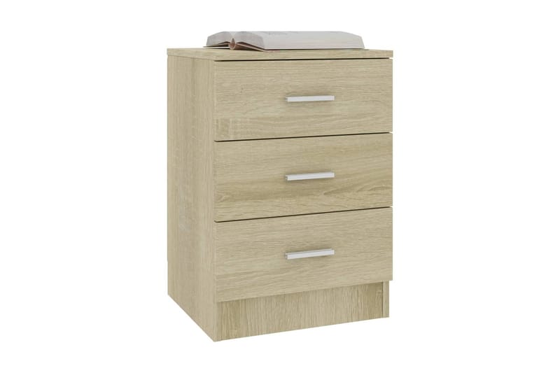 Sengeskab 38 x 35 x 65 cm spånplade sonoma-eg - Brun - Møbler - Borde - Aflastningsbord - Sengebord