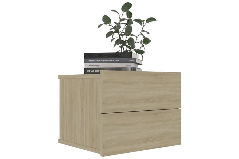 Sengeskab 40x30x30 cm Spånplade Sonoma-Eg - Beige - Møbler - Borde - Aflastningsbord - Sengebord