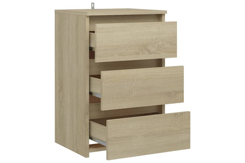 sengeskab 40x35x62,5 cm spånplade sonoma-eg - Brun - Møbler - Borde - Aflastningsbord - Sengebord