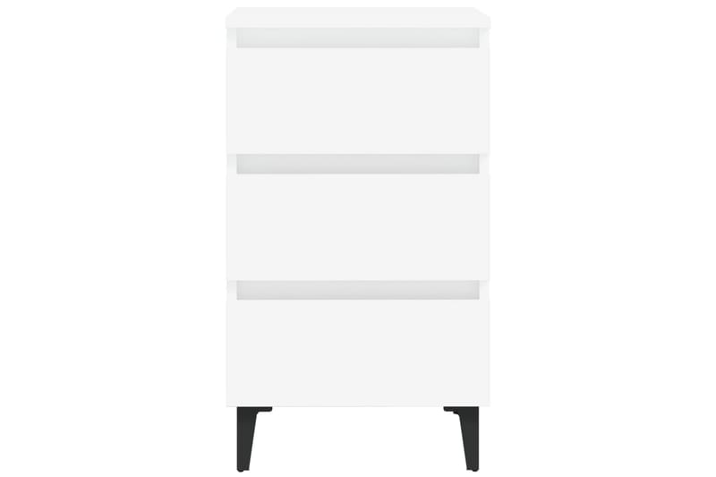 sengeskab m. metalben 40x35x69 cm hvid - Hvid - Møbler - Borde - Aflastningsbord - Sengebord