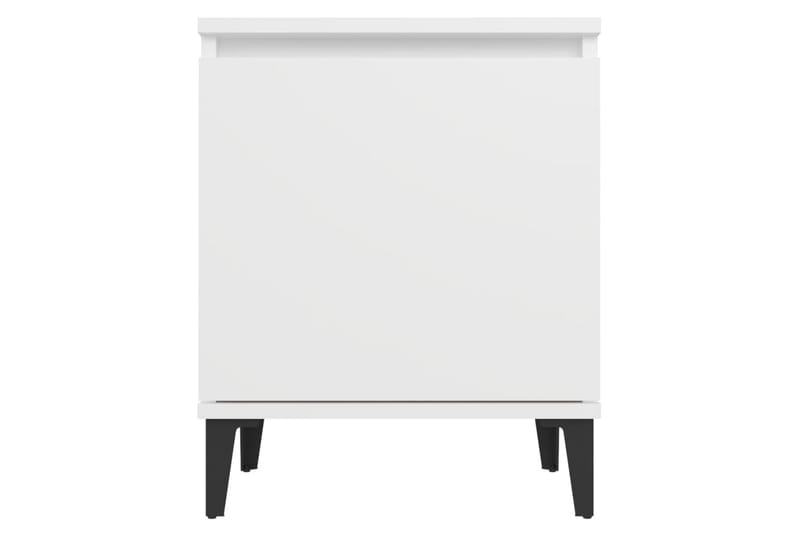 sengeskab med metalben 40x30x50 cm hvid - Hvid - Møbler - Borde - Aflastningsbord - Sengebord