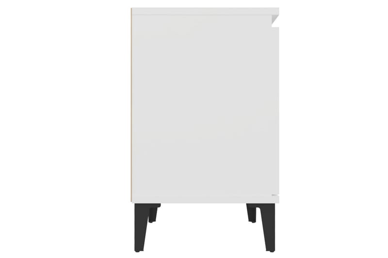 sengeskab med metalben 40x30x50 cm hvid - Hvid - Møbler - Borde - Aflastningsbord - Sengebord