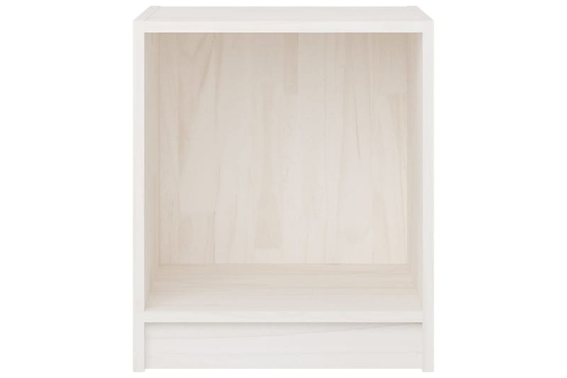 sengeskabe 2 stk. 35,5x33,5x41,5 cm massivt fyrretræ hvid - Hvid - Sengebord