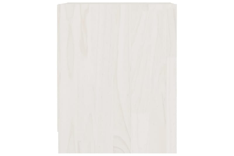 sengeskabe 2 stk. 35,5x33,5x41,5 cm massivt fyrretræ hvid - Hvid - Sengebord