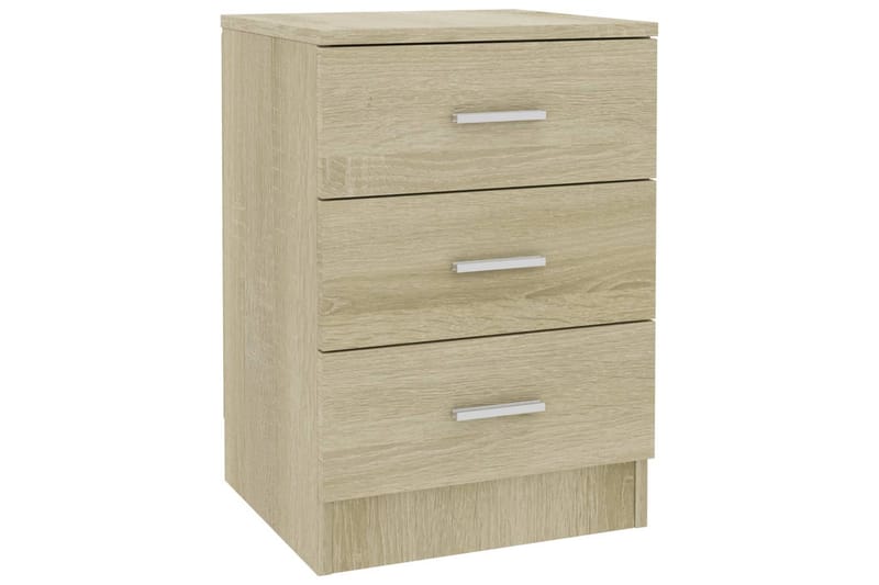 Sengeskabe 2 stk. 38 x 35 x 65 cm spånplade sonoma-eg - Brun - Møbler - Borde - Aflastningsbord - Sengebord