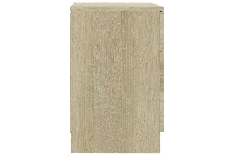 Sengeskabe 2 stk. 38 x 35 x 65 cm spånplade sonoma-eg - Brun - Møbler - Borde - Aflastningsbord - Sengebord