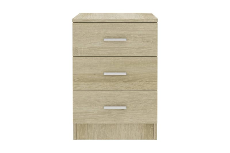 Sengeskabe 2 stk. 38 x 35 x 65 cm spånplade sonoma-eg - Brun - Møbler - Borde - Aflastningsbord - Sengebord