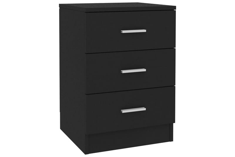 Sengeskabe 2 stk. 38 x 35 x 65 cm spånplade sort - Sort - Møbler - Borde - Aflastningsbord - Sengebord