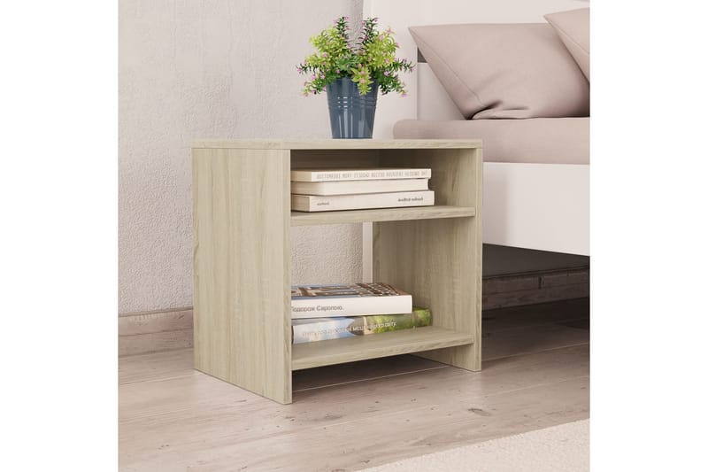 Sengeskabe 2 Stk. 40 X 30 X 30 Cm Spånplade Sonoma-Egesfarve - Brun - Møbler - Borde - Aflastningsbord - Sengebord