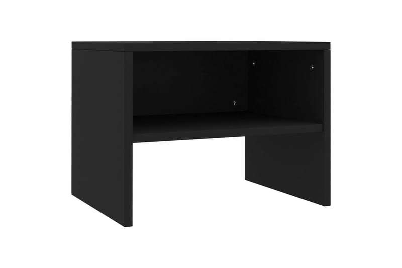 Sengeskabe 2 Stk. 40 X 30 X 30 Cm Spånplade Sort - Sort - Sengebord