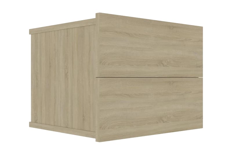 Sengeskabe 2 stk. 40x30x30 cm Spånplade Sonoma-Eg - Beige - Møbler - Borde - Aflastningsbord - Sengebord