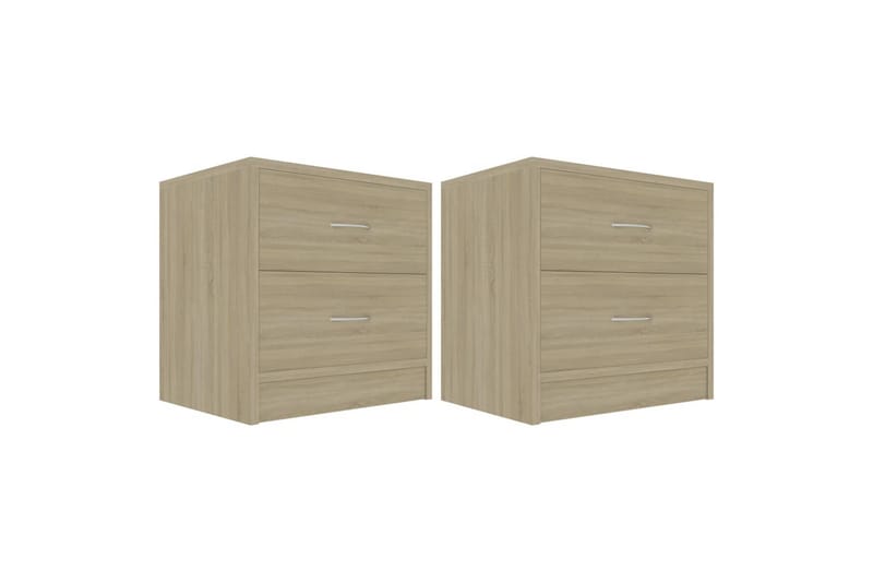 Sengeskabe 2 stk. 40x30x40 cm Spånplade Sonoma-Eg - Brun - Møbler - Borde - Aflastningsbord - Sengebord