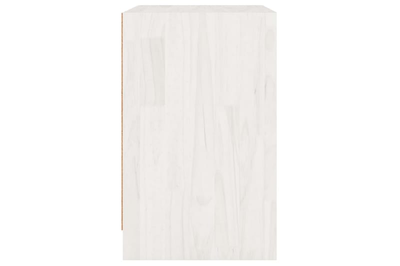 sengeskabe 2 stk. 40x31x50 cm massivt fyrretræ hvid - Hvid - Møbler - Borde - Aflastningsbord - Sengebord