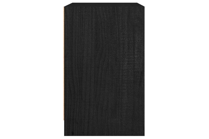 sengeskabe 2 stk. 40x31x50 cm massivt fyrretræ sort - Sort - Sengebord