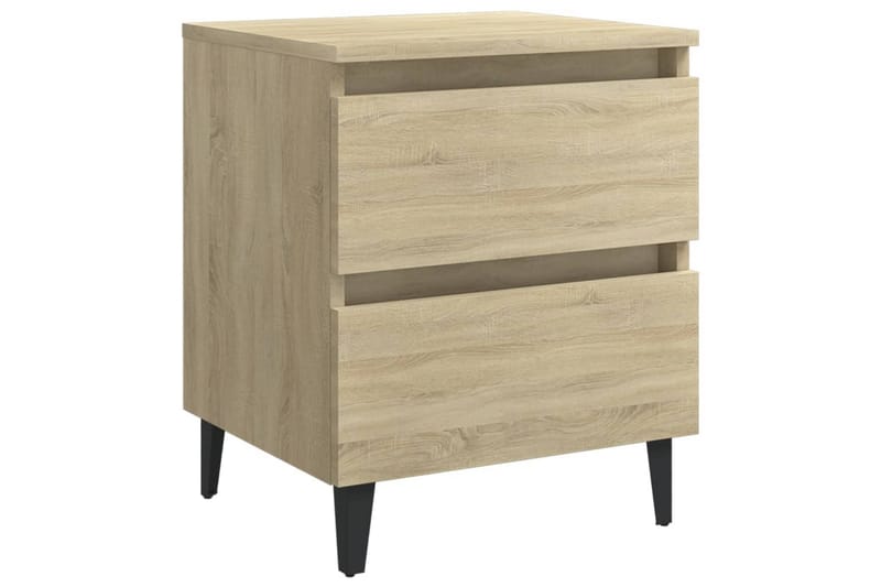 sengeskabe 2 stk. 40x35x50 cm sonoma-eg - Brun - Møbler - Borde - Aflastningsbord - Sengebord