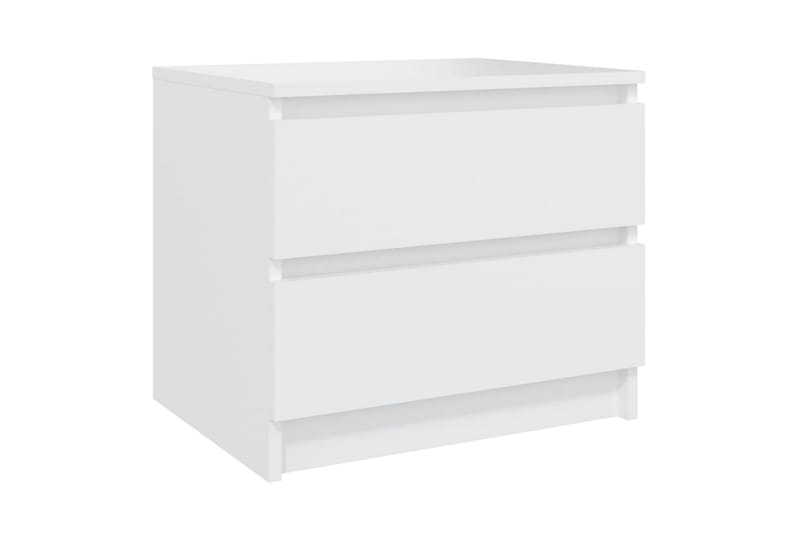 sengeskabe 2 stk. 50x39x43,5 cm spånplade hvid - Hvid - Møbler - Borde - Aflastningsbord - Sengebord