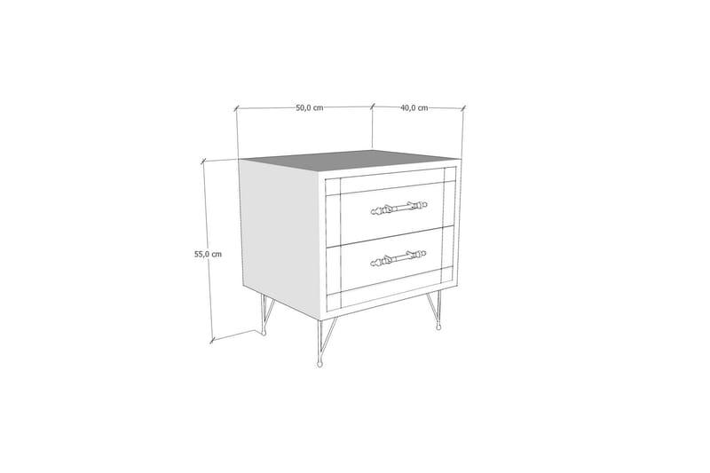 Sumar Sengebord 50 cm - Grå - Møbler - Borde - Aflastningsbord - Sengebord