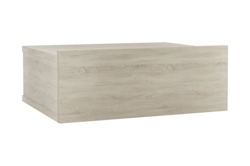 Svævende natborde 2 stk. 40 x 30 x 15 cm spånplade sonoma-eg - Brun - Møbler - Borde - Aflastningsbord - Sengebord