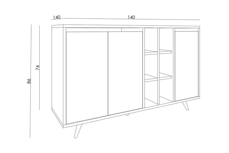 Seria Konsolbord 140 cm - Hvid Marmor - Møbler - Borde - Aflastningsbord - Entrébord