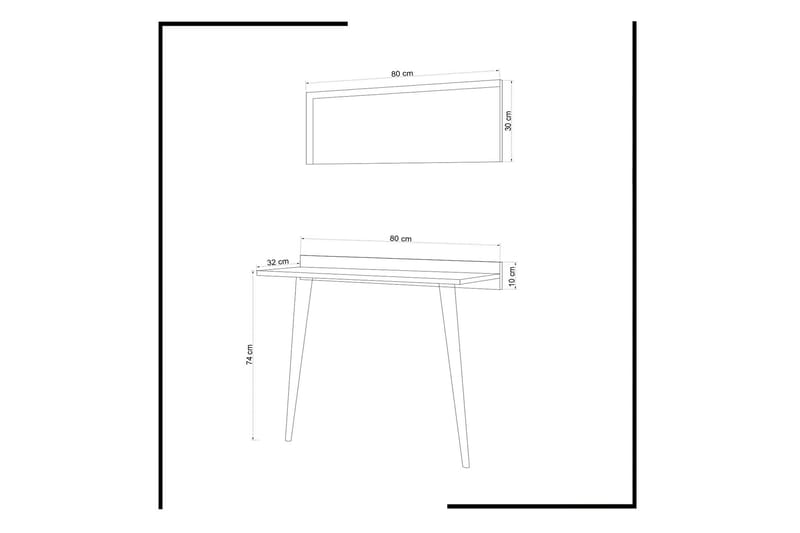 Sqandie skrivebord mod væg - Hvid - Møbler - Borde - Aflastningsbord