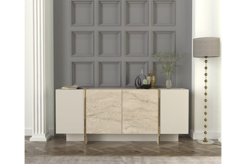 Veyron Konsolbord 180 cm - Beige/Sandsten - Møbler - Borde - Aflastningsbord - Entrébord