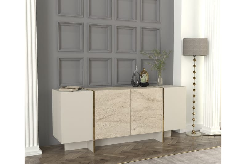 Veyron Konsolbord 180 cm - Beige/Sandsten - Møbler - Borde - Aflastningsbord - Entrébord