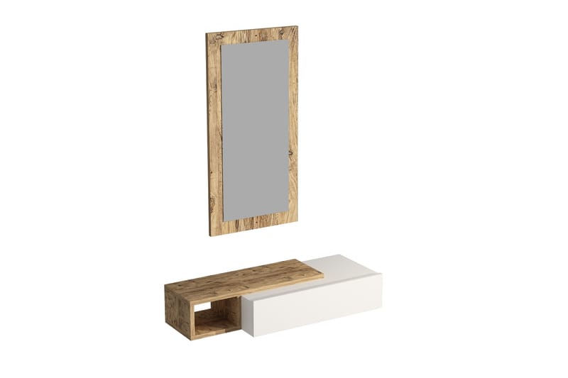 Vien Sidobord 82 cm - Brun/Hvid - Møbler - Borde - Aflastningsbord - Lampebord