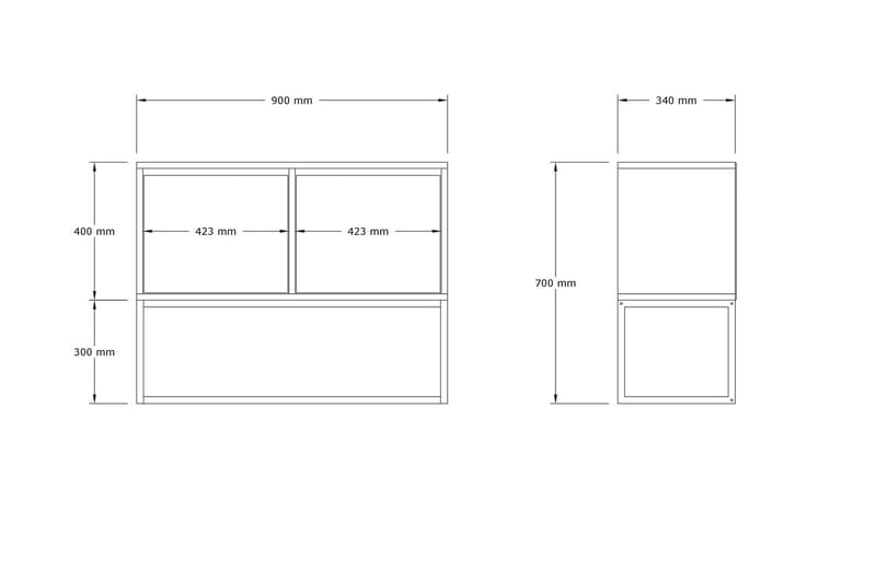 Zermat Konsolbord 90 cm - Beige - Møbler - Borde - Aflastningsbord - Entrébord