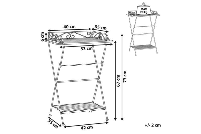 Ancud Sofabord 53 cm - Hvid - Møbler - Borde - Sofabord