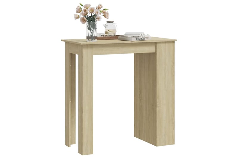 barbord med opbevaringsstativ 102x50x103,5 cm spånplade sono - Beige - Møbler - Borde - Barbord & ståbord