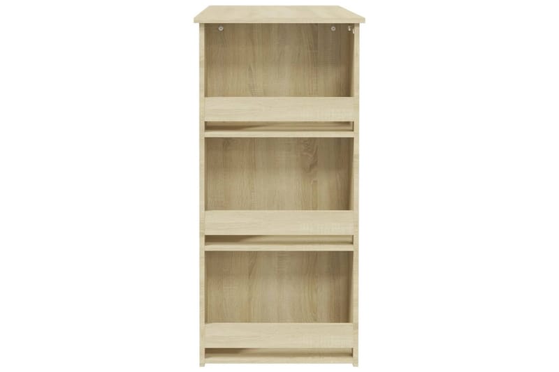 barbord med opbevaringsstativ 102x50x103,5 cm spånplade sono - Beige - Møbler - Borde - Barbord & ståbord