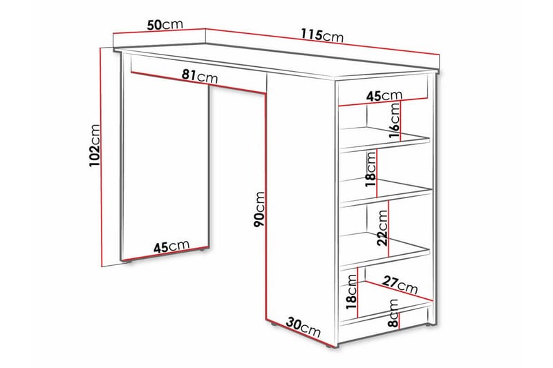 Kintore Barbord 50 cm - Brun - Møbler - Borde - Barbord & ståbord