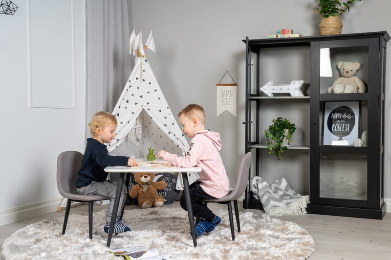 Bennie Spisebordssæt 80 cm Rektangulær med 2 Bennie Stole - Sort - Møbler - Borde - Spisebordssæt