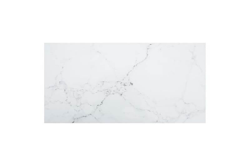 bordplade 100x50 cm 6 mm hærdet glas marmortekstur white - Hvid - Møbler - Borde - Bordtilbehør - Bordplade