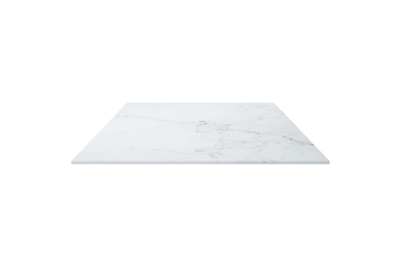 bordplade 100x50 cm 6 mm hærdet glas marmortekstur white - Hvid - Møbler - Borde - Bordtilbehør - Bordplade