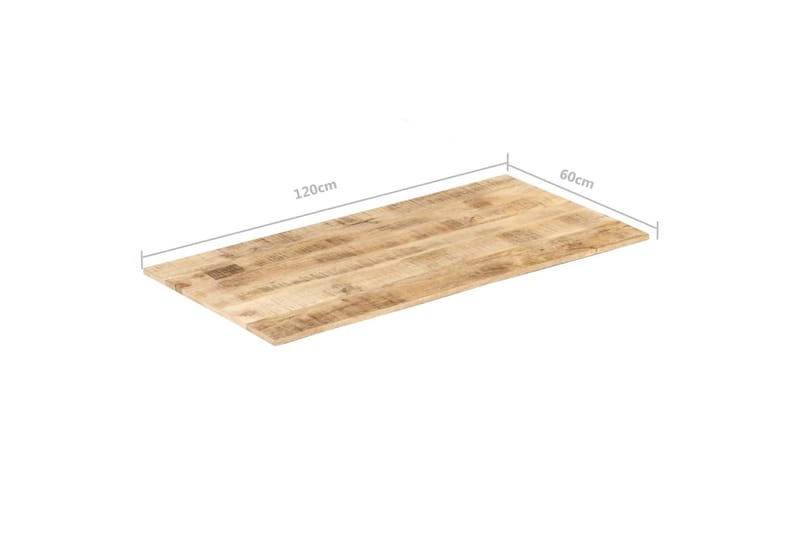 Bordplade 15-16 mm 120x60 cm Massivt Mangotræ - Brun - Møbler - Borde - Bordtilbehør - Bordplade