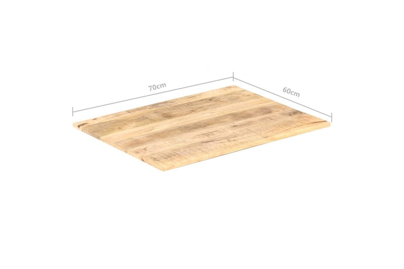 Bordplade 15-16 mm 70x60 cm Massivt Mangotræ - Brun - Møbler - Borde - Bordtilbehør - Bordplade