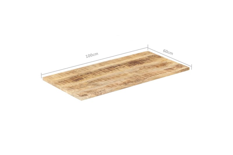 Bordplade 25-27 mm 100x60 cm Massivt Mangotræ - Brun - Møbler - Borde - Bordtilbehør - Bordplade