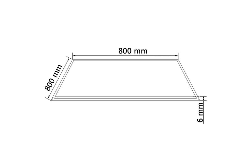 Bordplade Hærdet Glas Firkant 800 X 800 Mm - gennemsigtig - Møbler - Borde - Bordtilbehør - Bordplade