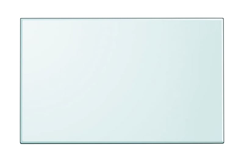Bordplade Hærdet Glas Rektangel 1000 X 620 Mm - gennemsigtig - Bordplade