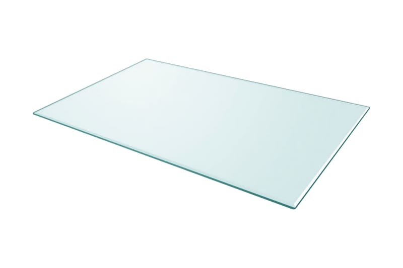 Bordplade Hærdet Glas Rektangel 1000 X 620 Mm - gennemsigtig - Bordplade