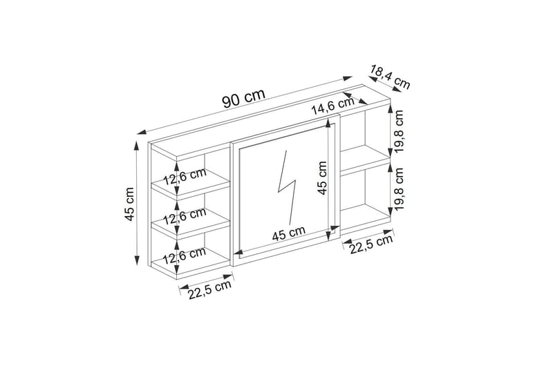 Edilberta Sminkebord 90 cm - Antracit - Møbler - Borde - Sminkebord & konsolbord